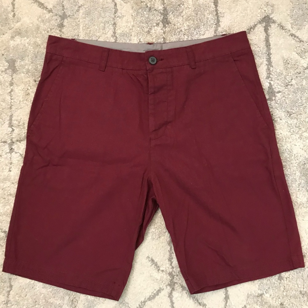 Maroon chino shorts